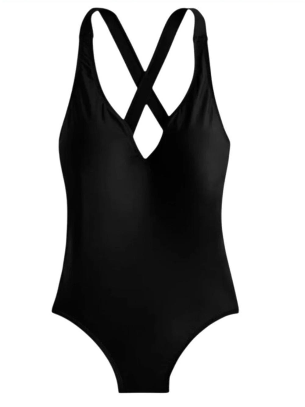 J. Crew Black One-Piece Swimsuit with Crisscross Back